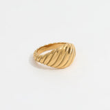 Twisted Dome Ring 18K Guldbelagt - muun studios